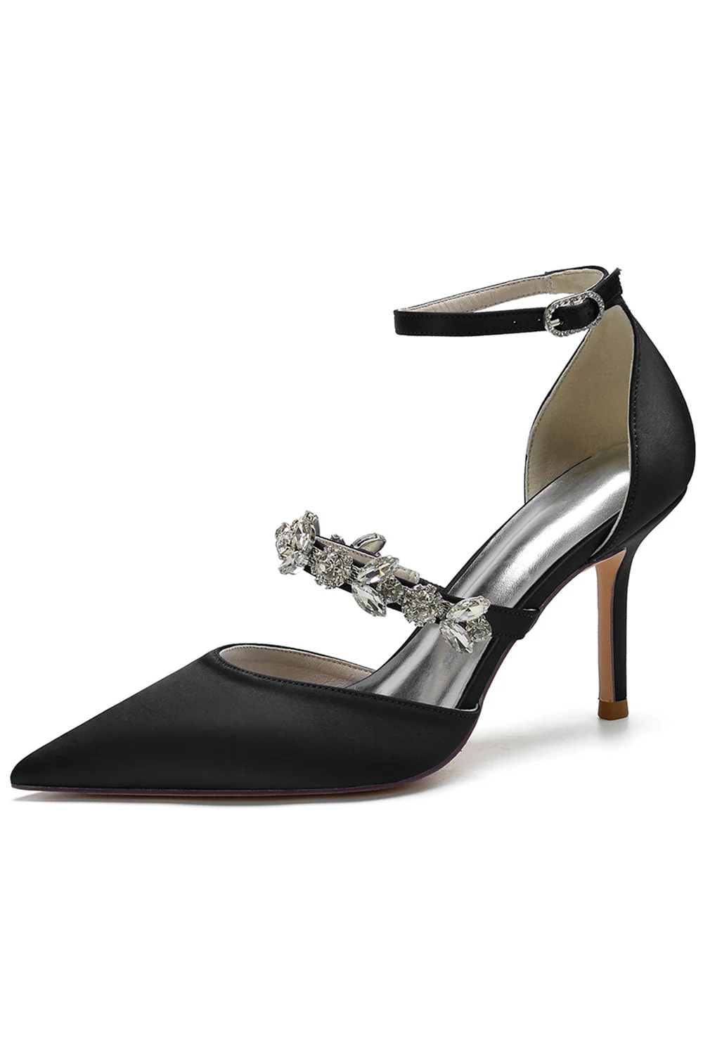 Ivory Rhinestone Pointed High Heels - Image 5
