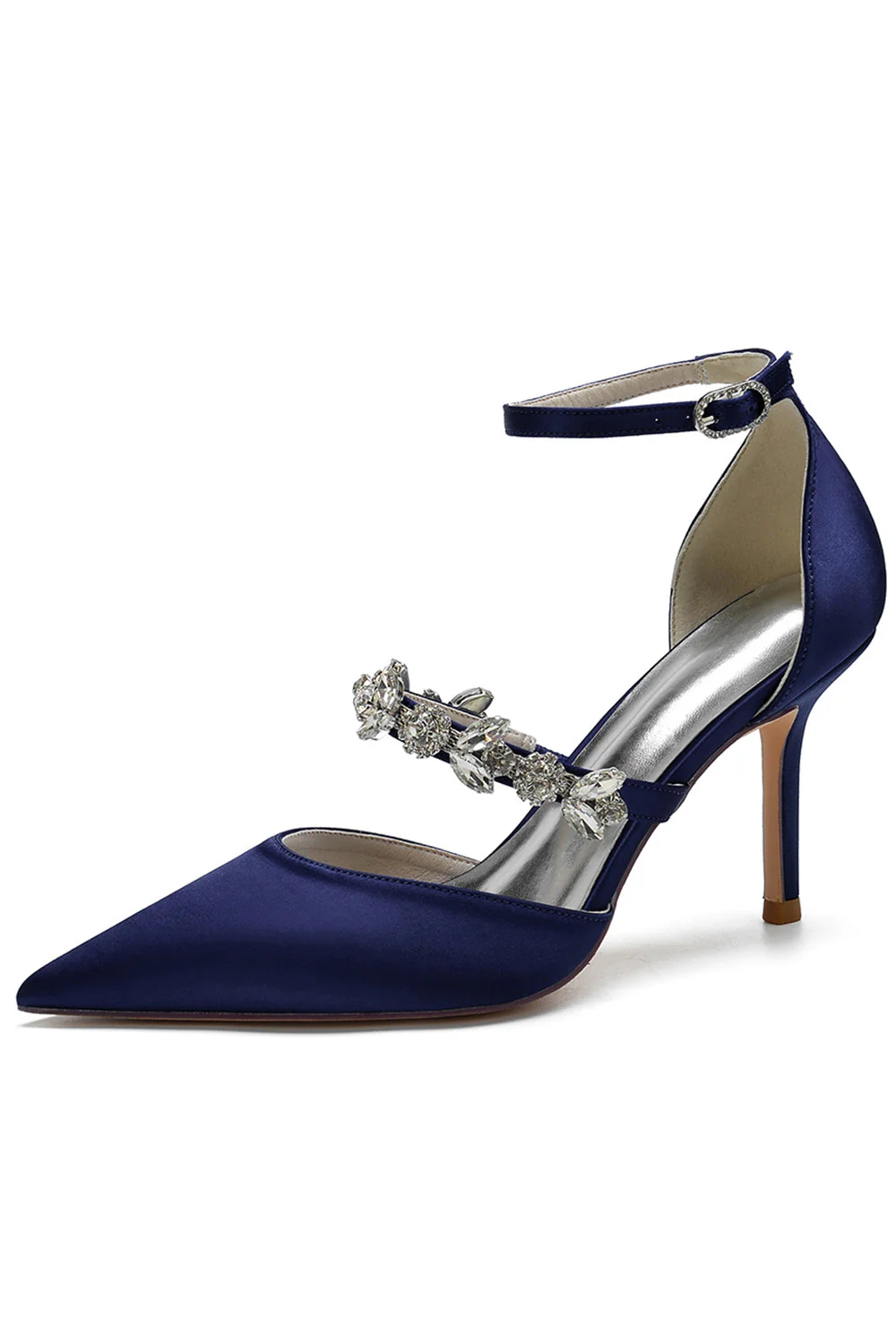 Ivory Rhinestone Pointed High Heels - Image 6
