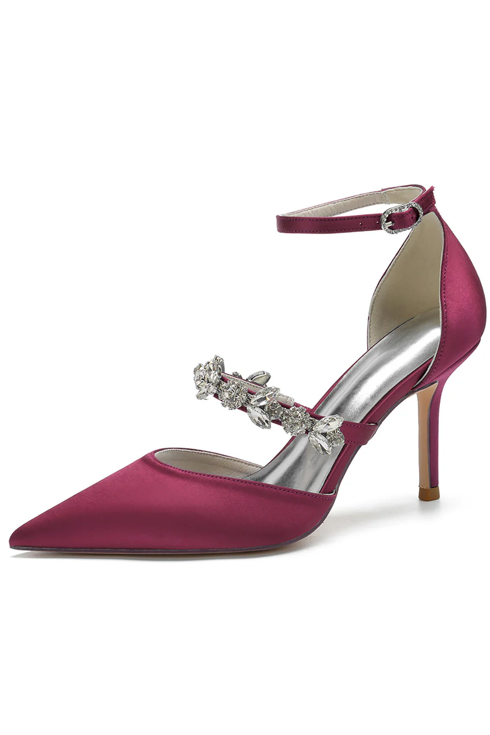 Ivory Rhinestone Pointed High Heels - Image 7