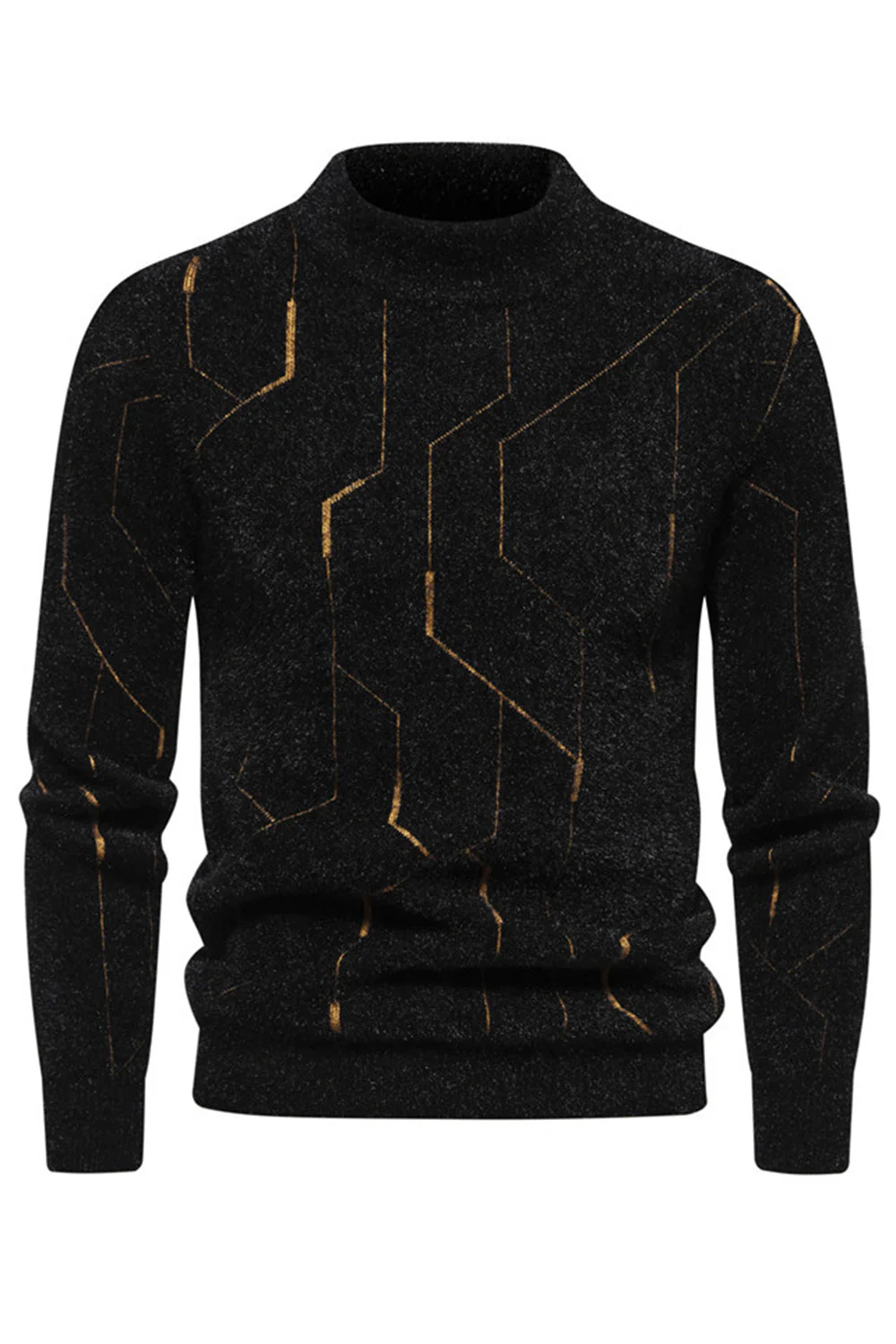 Khaki Men's Slim Fit Pullover Knitted Sweater - Image 7