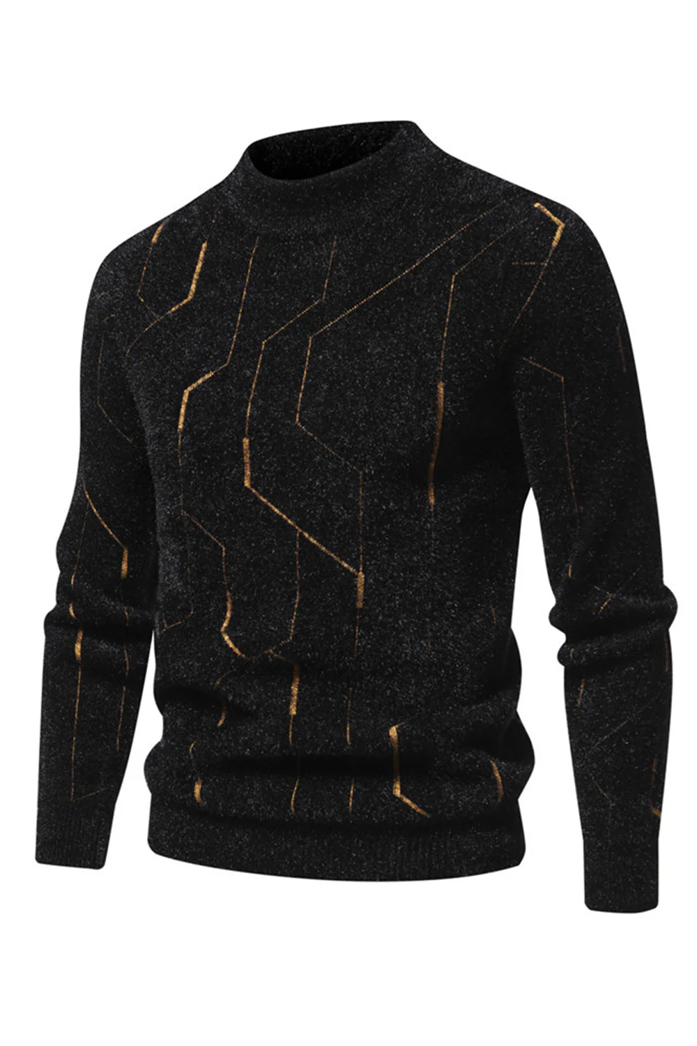 Khaki Men's Slim Fit Pullover Knitted Sweater - Image 9
