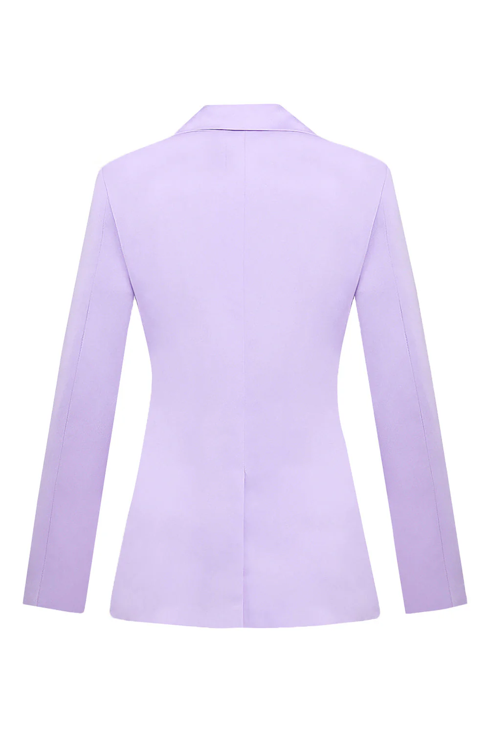 Lilac Notched Lapel Slim Fitted Women's Blazer - Image 2