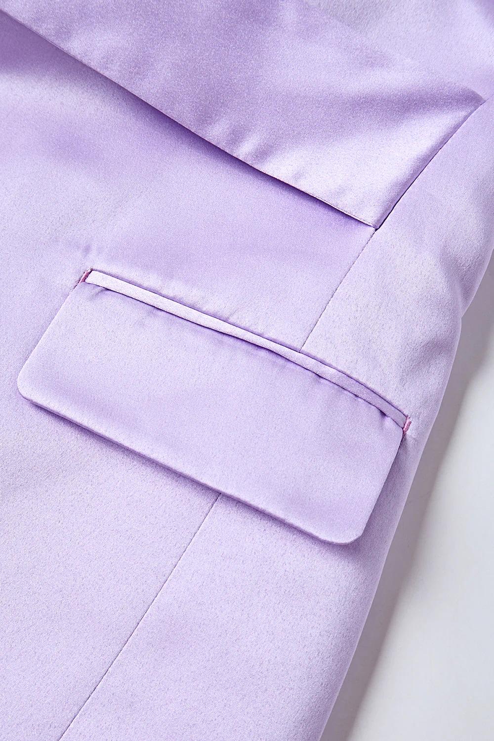 Lilac Notched Lapel Slim Fitted Women's Blazer - Image 4