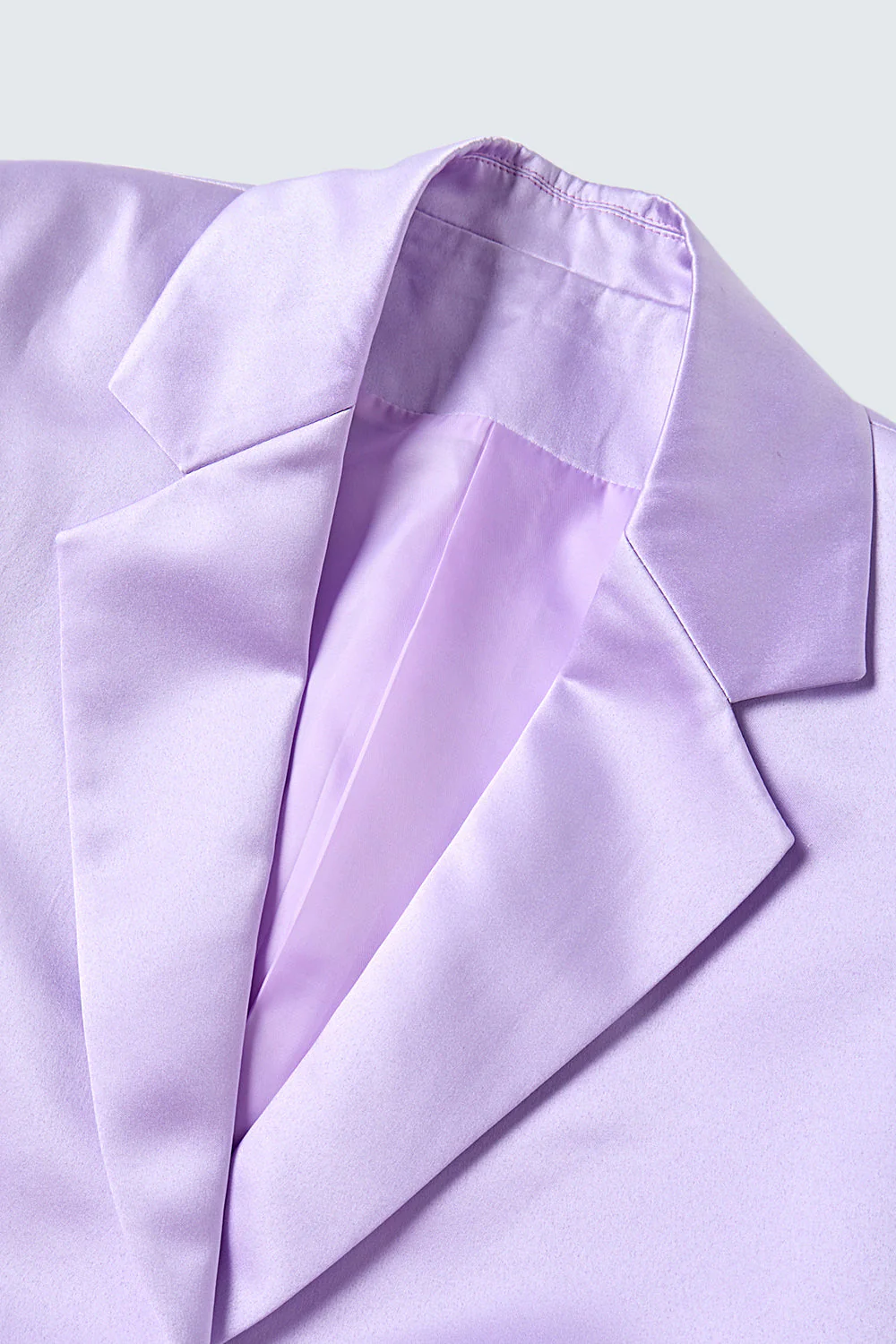 Lilac Notched Lapel Slim Fitted Women's Blazer - Image 8