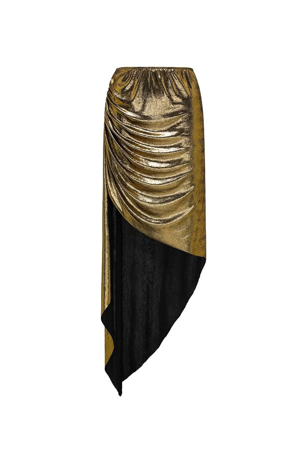 Metallic Golden 2 Piece V-Neck 3D Flowers Swimsuit with Beach Dress - Image 4