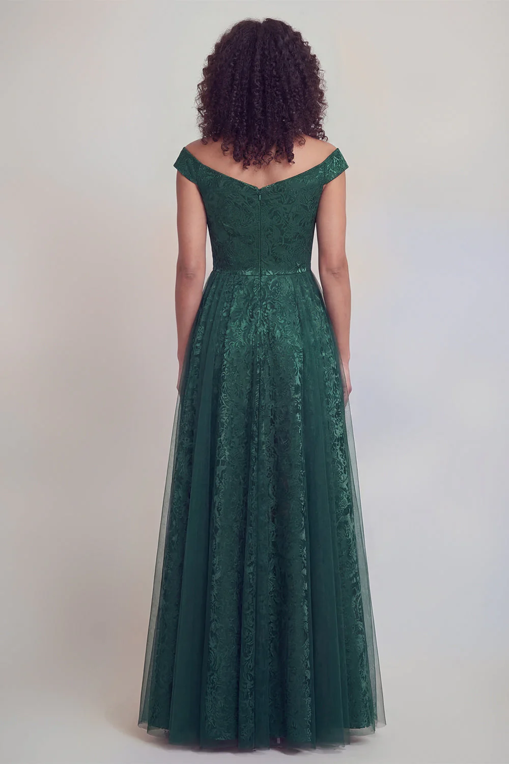 Navy Floral A Line Long Mothe of the Bride Dress - Image 10