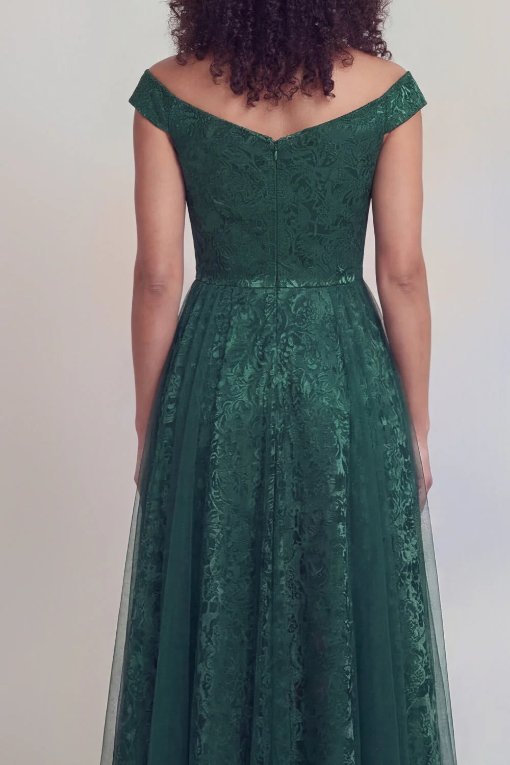 Navy Floral A Line Long Mothe of the Bride Dress - Image 13