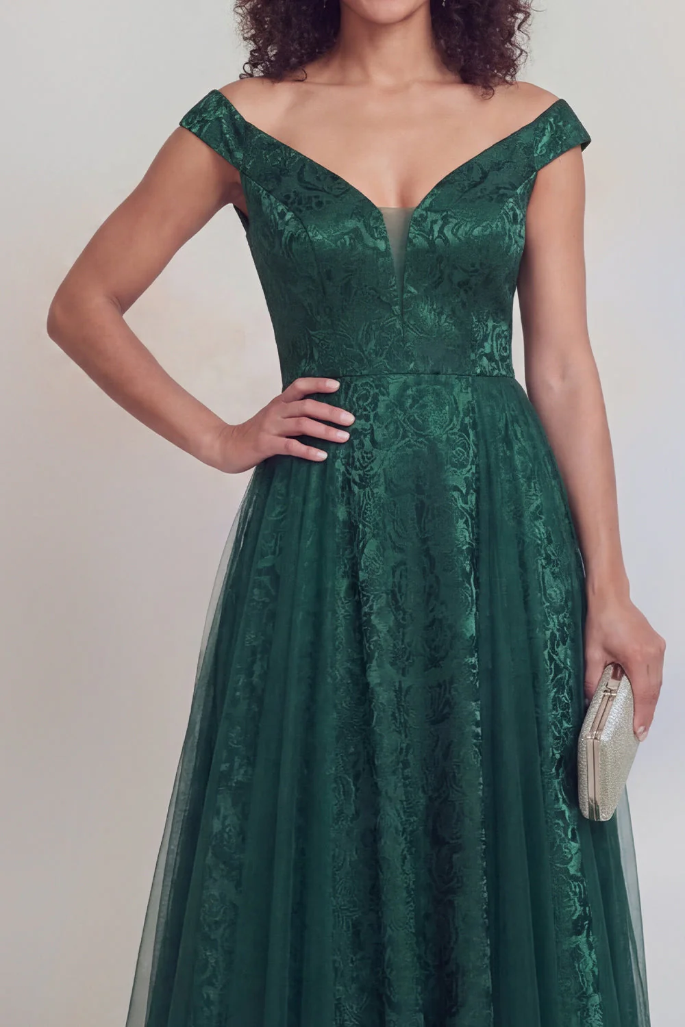 Navy Floral A Line Long Mothe of the Bride Dress - Image 14