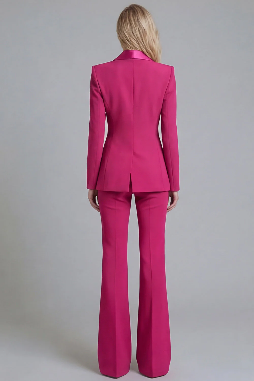 Navy Shawl Lapel 2 Piece Single Breasted Women's Work Suits - Image 10