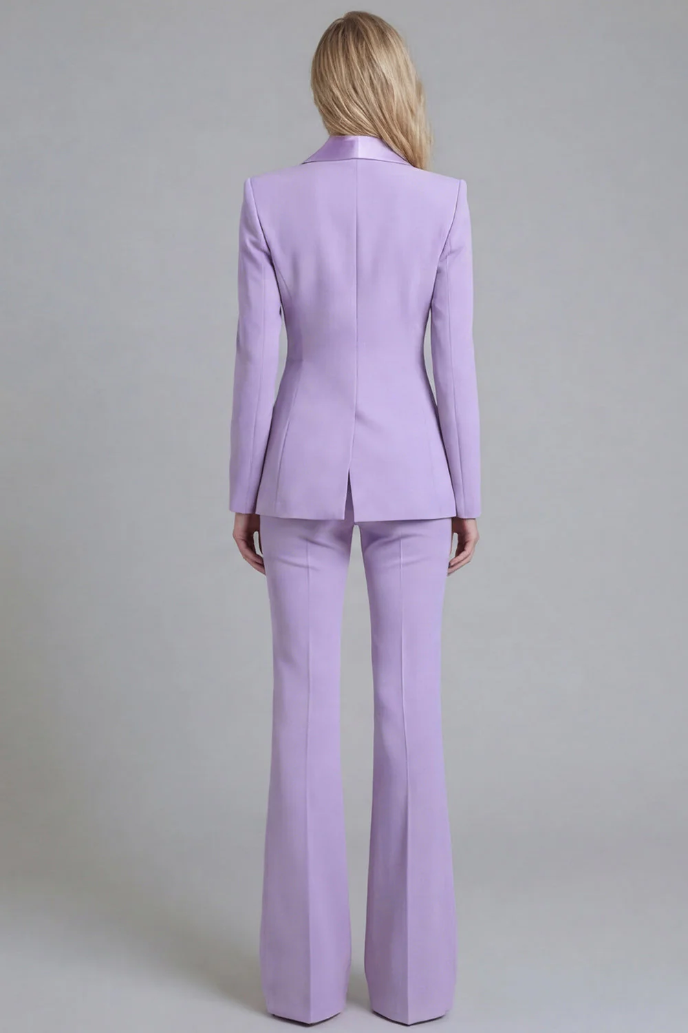 Navy Shawl Lapel 2 Piece Single Breasted Women's Work Suits - Image 12