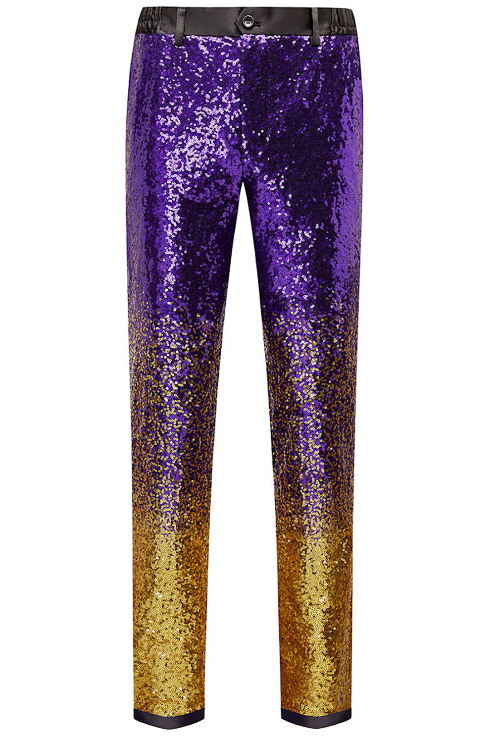 Ombre Sequins Purple Men's 2 Piece Slim Fit Notched Lapel Homecoming Suits - Image 3
