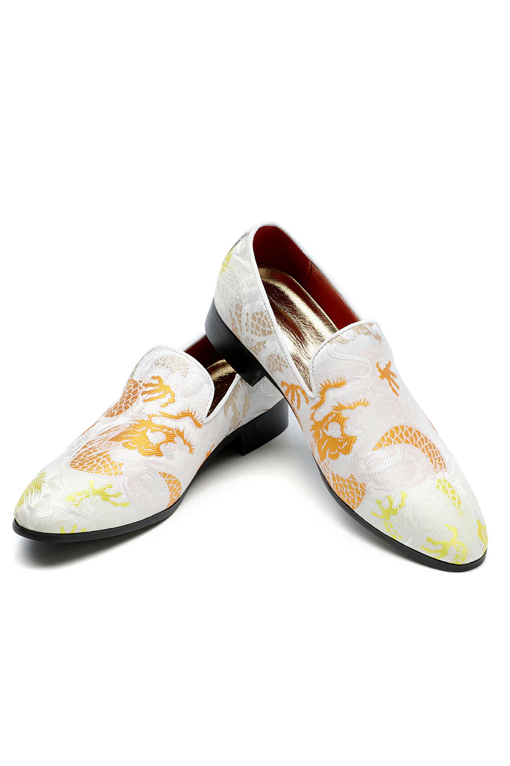 Pink Jacquard Slip-On Men's Shoes - Image 4