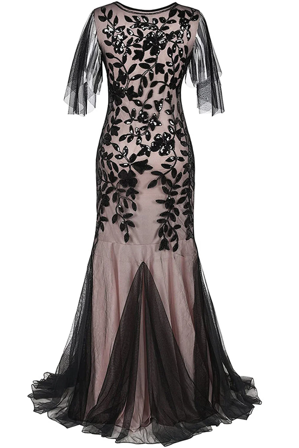 Plus Size Long 1920s Flapper Dress with Sequin - Image 5