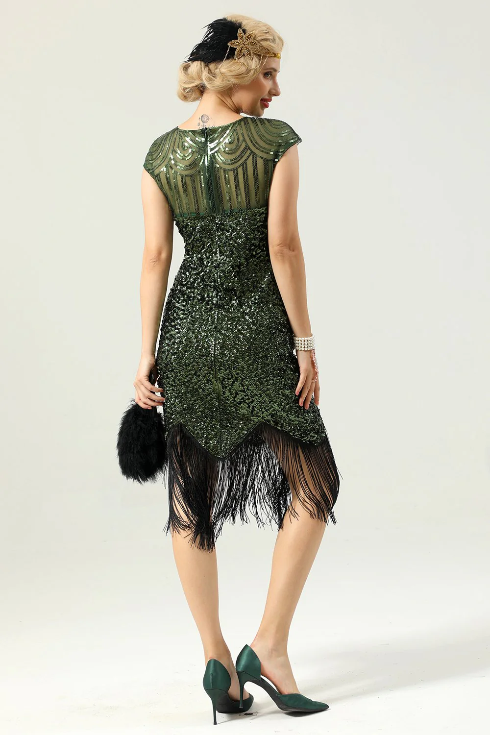 Sequins 1920s Fringe Dress - Image 8