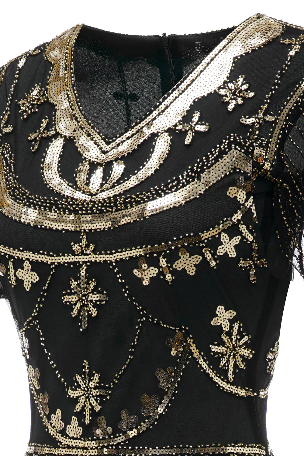 Sequins Black Long 1920s Dress - Image 4