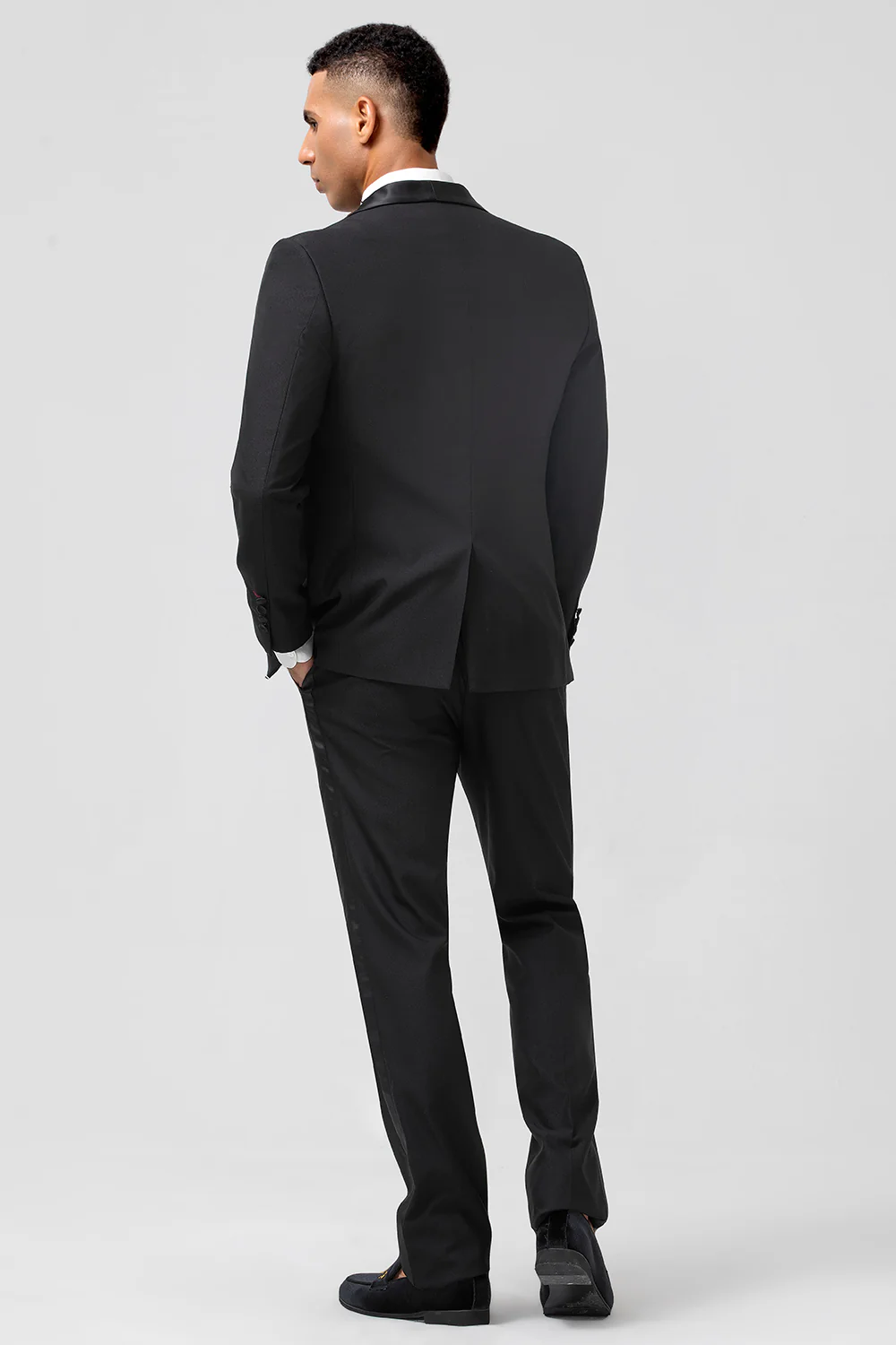 Black Shawl Lapel Single Breasted 3 Pieces Men's Suits - Image 2