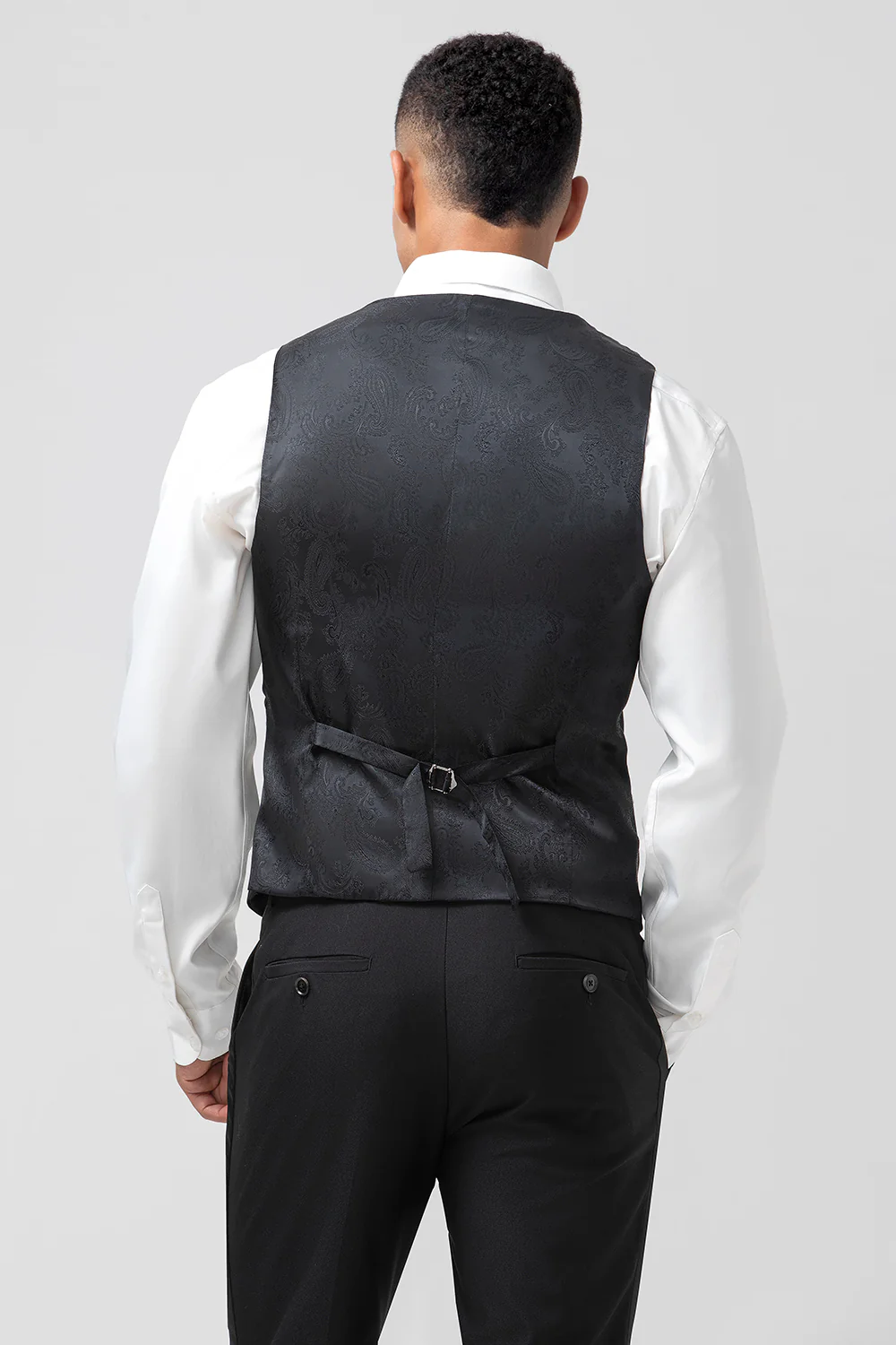 Black Shawl Lapel Single Breasted 3 Pieces Men's Suits - Image 5