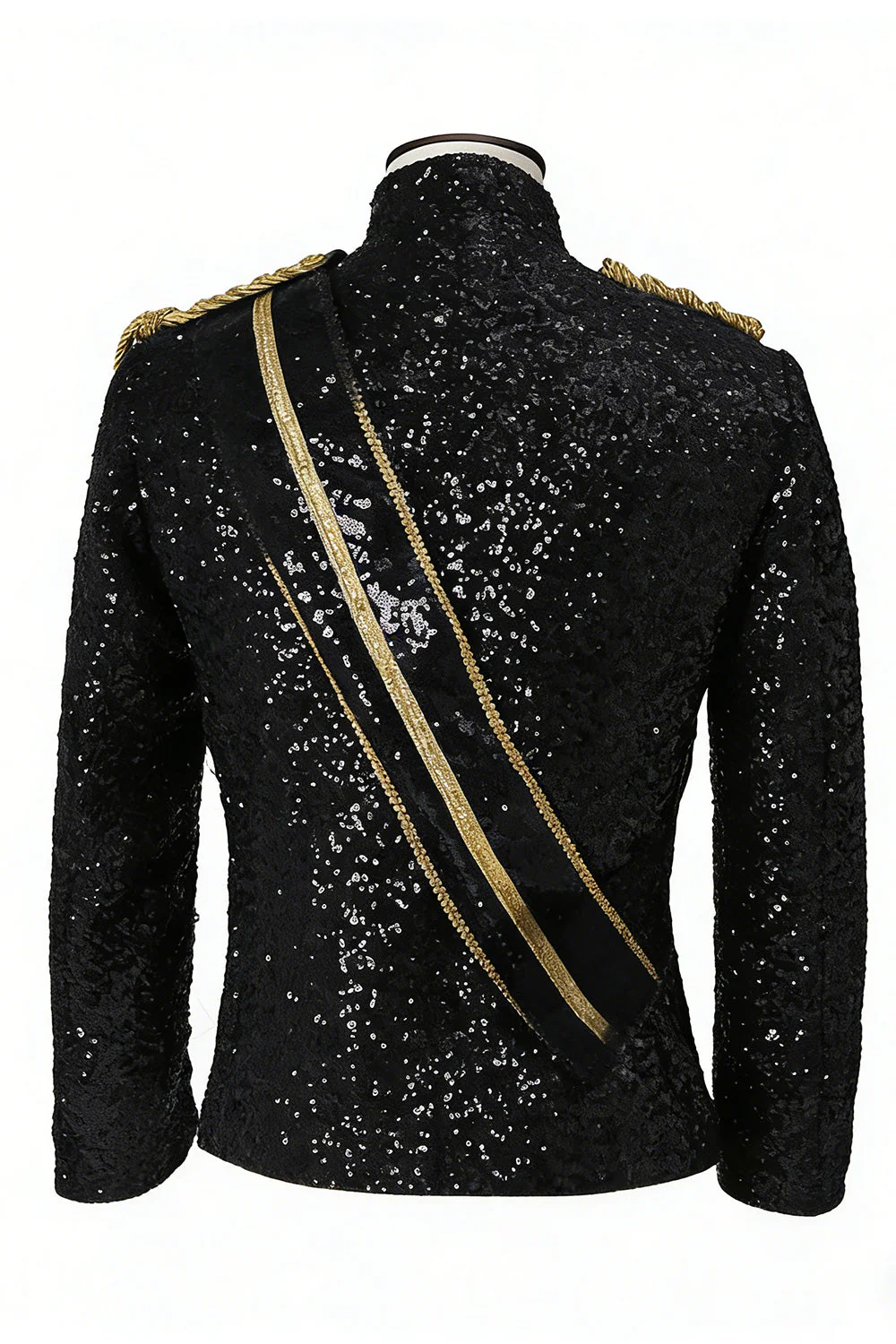 Black Single Breasted Men's Prom Suits with Sequins - Image 2