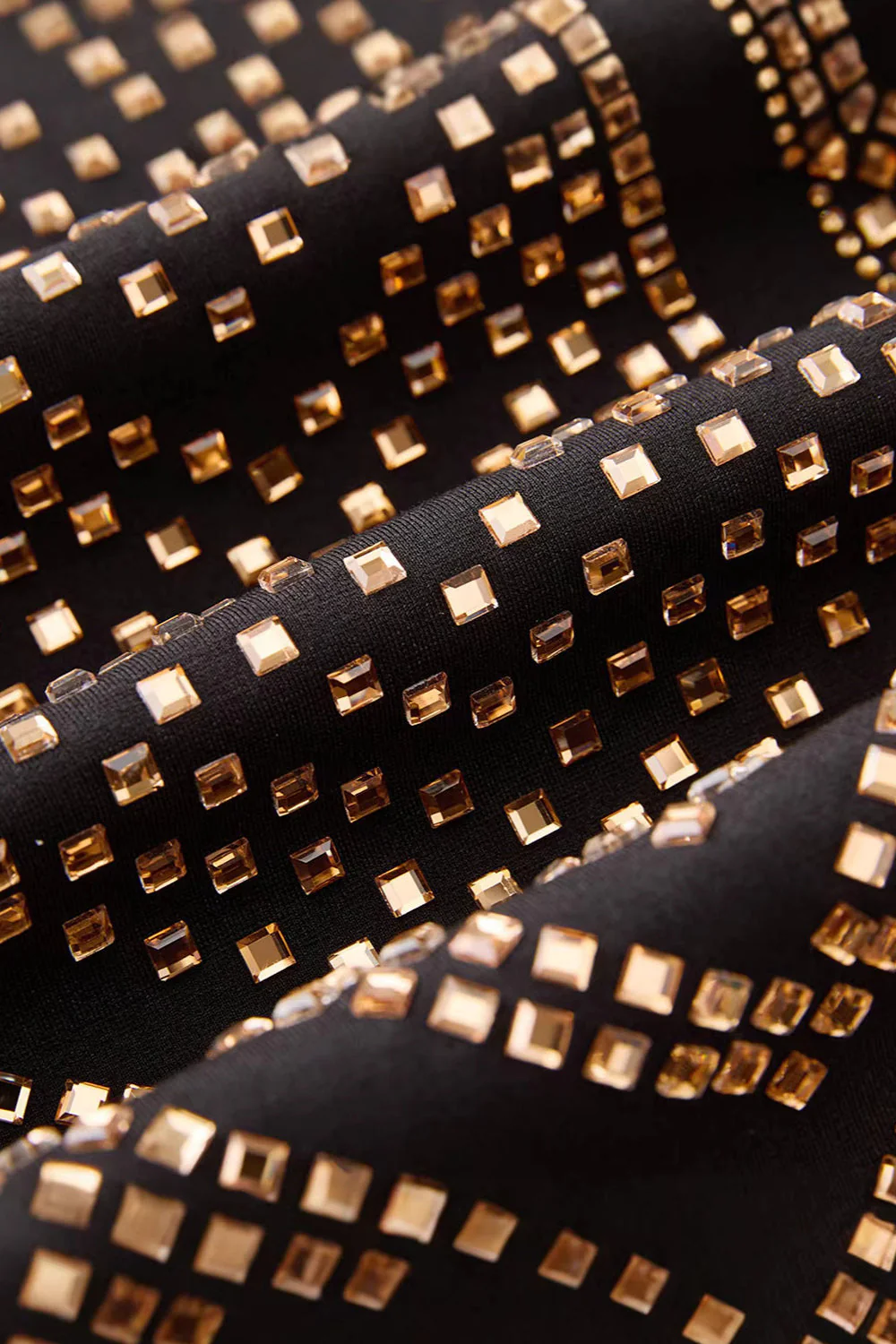 Sparkly Gold 2 Piece Open Front Beaded Men's Prom Suits - Image 4
