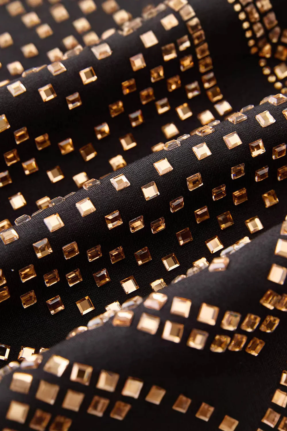 Sparkly Gold 2 Piece Open Front Beaded Men's Prom Suits - Image 5