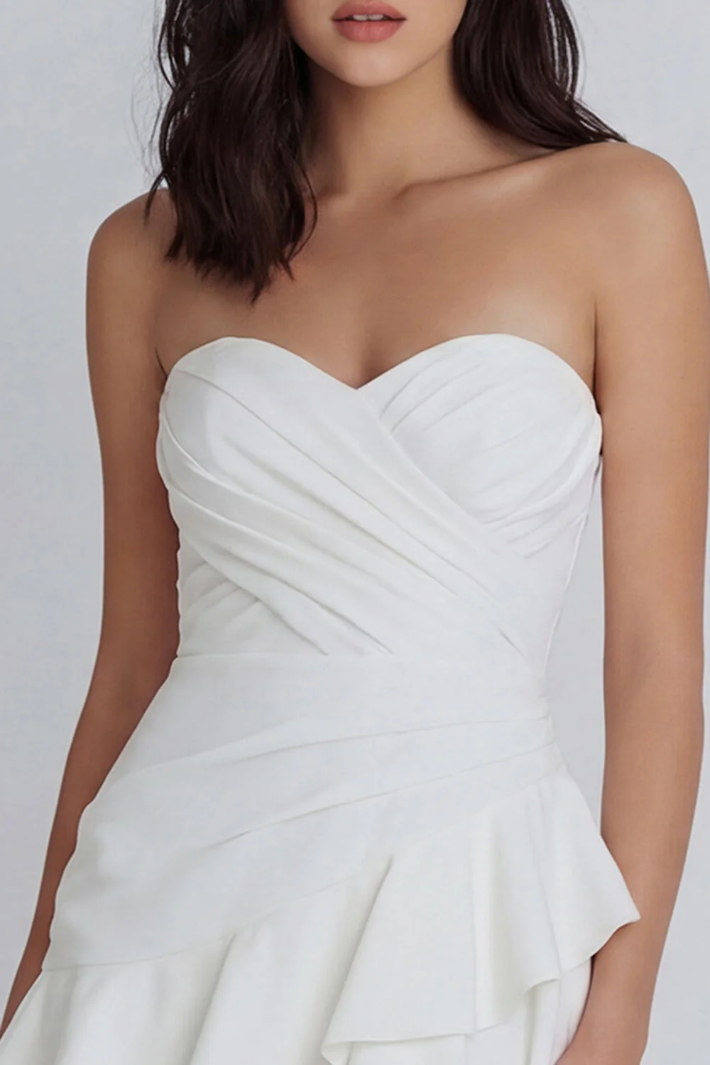 Sweetheart A-Line Ruched Short Graduation Dress with Ruffles - Image 3