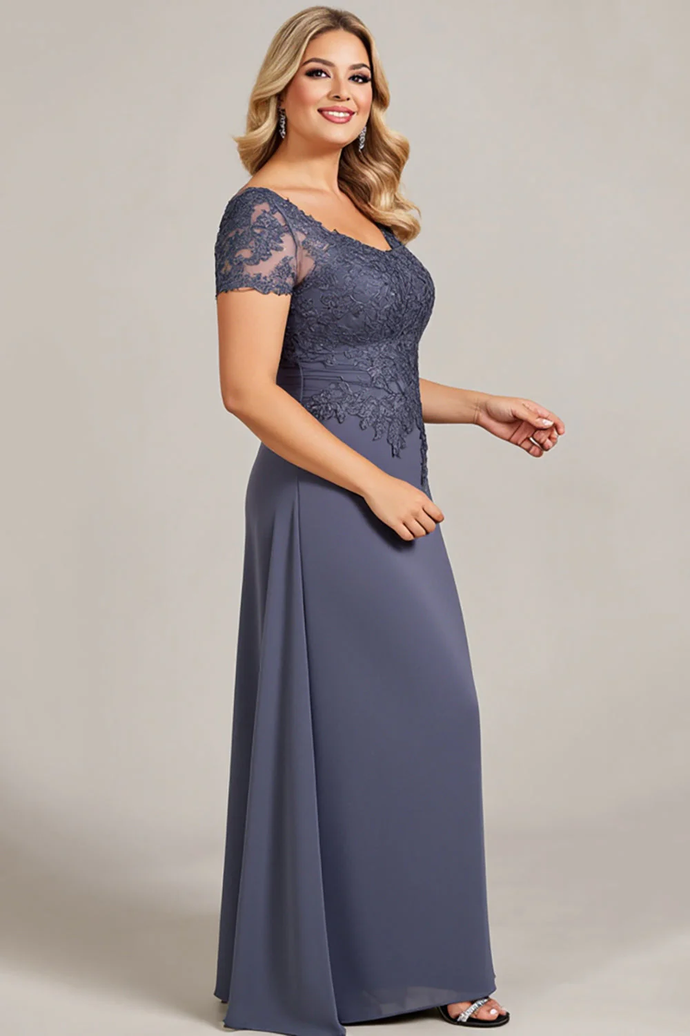 Twilight Chiffon Lace Plus Size Mother of the Bride Dress - Image 3