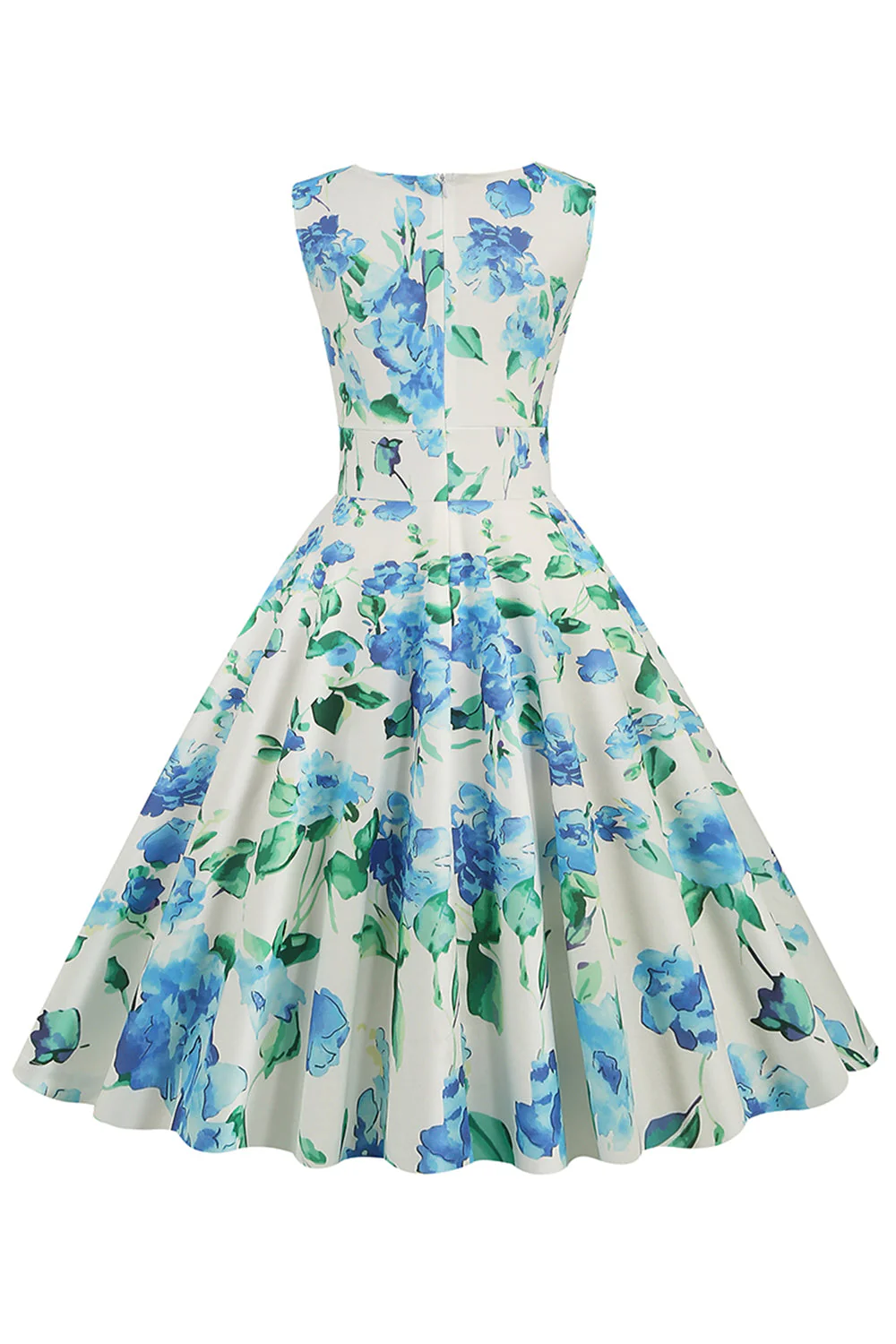 V Neck Light Blue 1950s Vintage Dress - Image 10