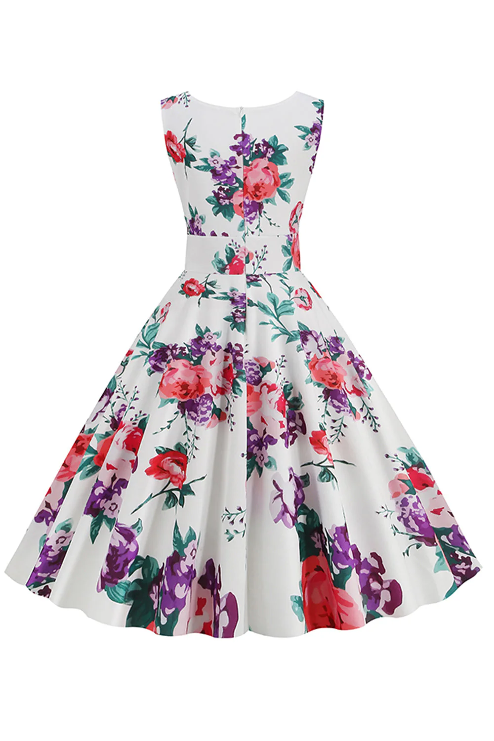 V Neck Light Blue 1950s Vintage Dress - Image 7
