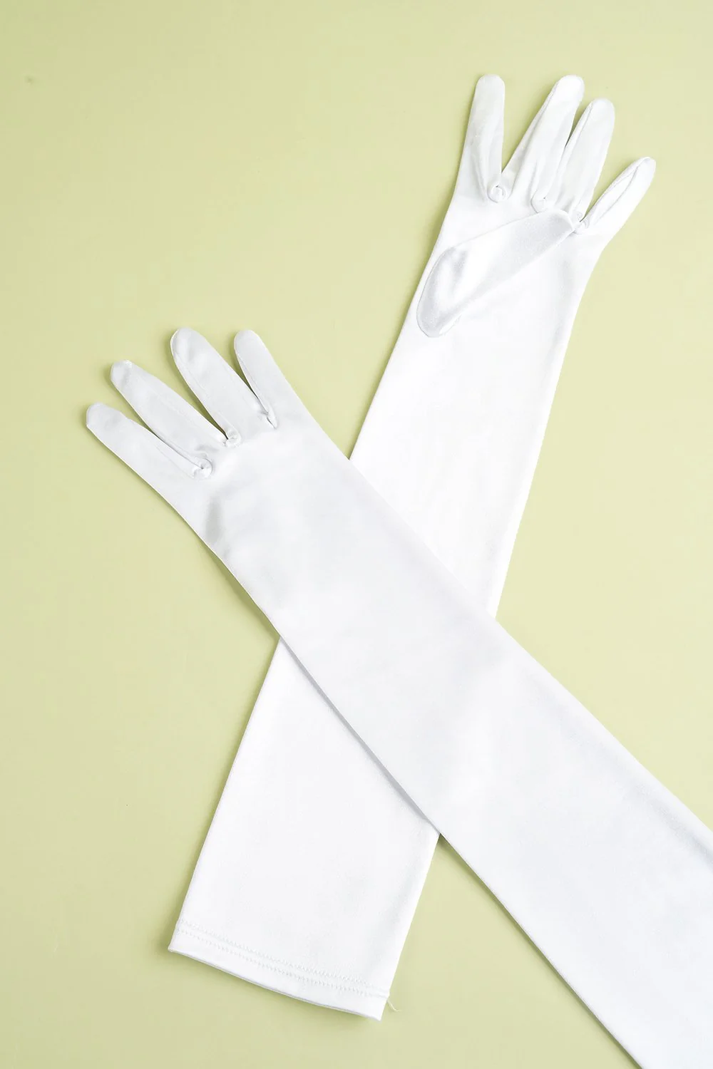 White 1920s Party Gloves - Image 7