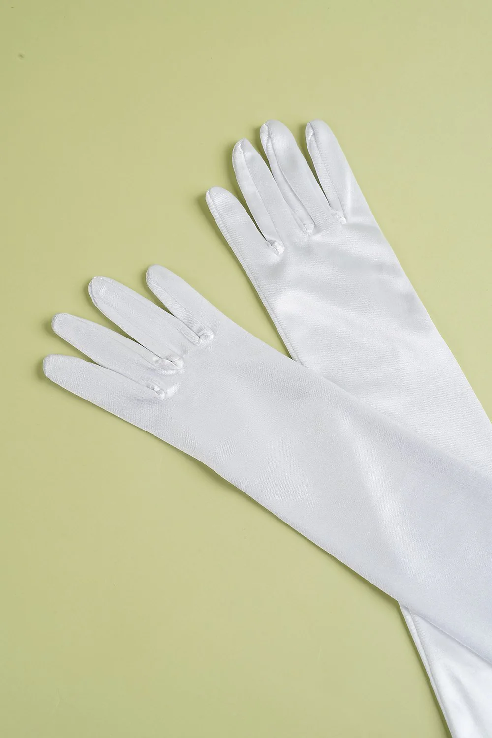 White 1920s Party Lengthen Gloves - Image 5