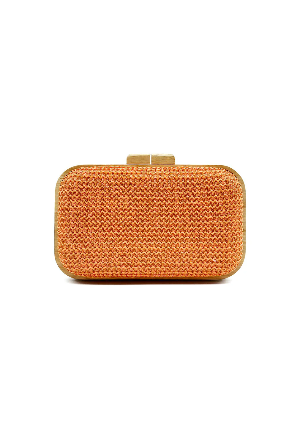 Yellow Handmade Wooden Clutch Bag - Image 10
