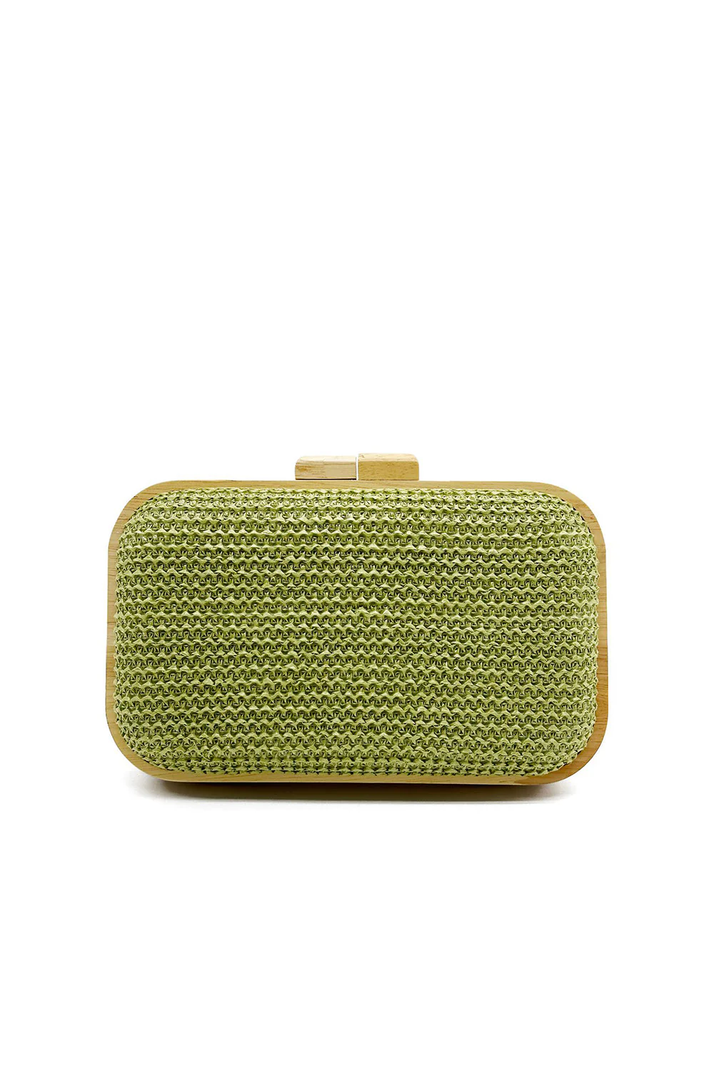 Yellow Handmade Wooden Clutch Bag - Image 9