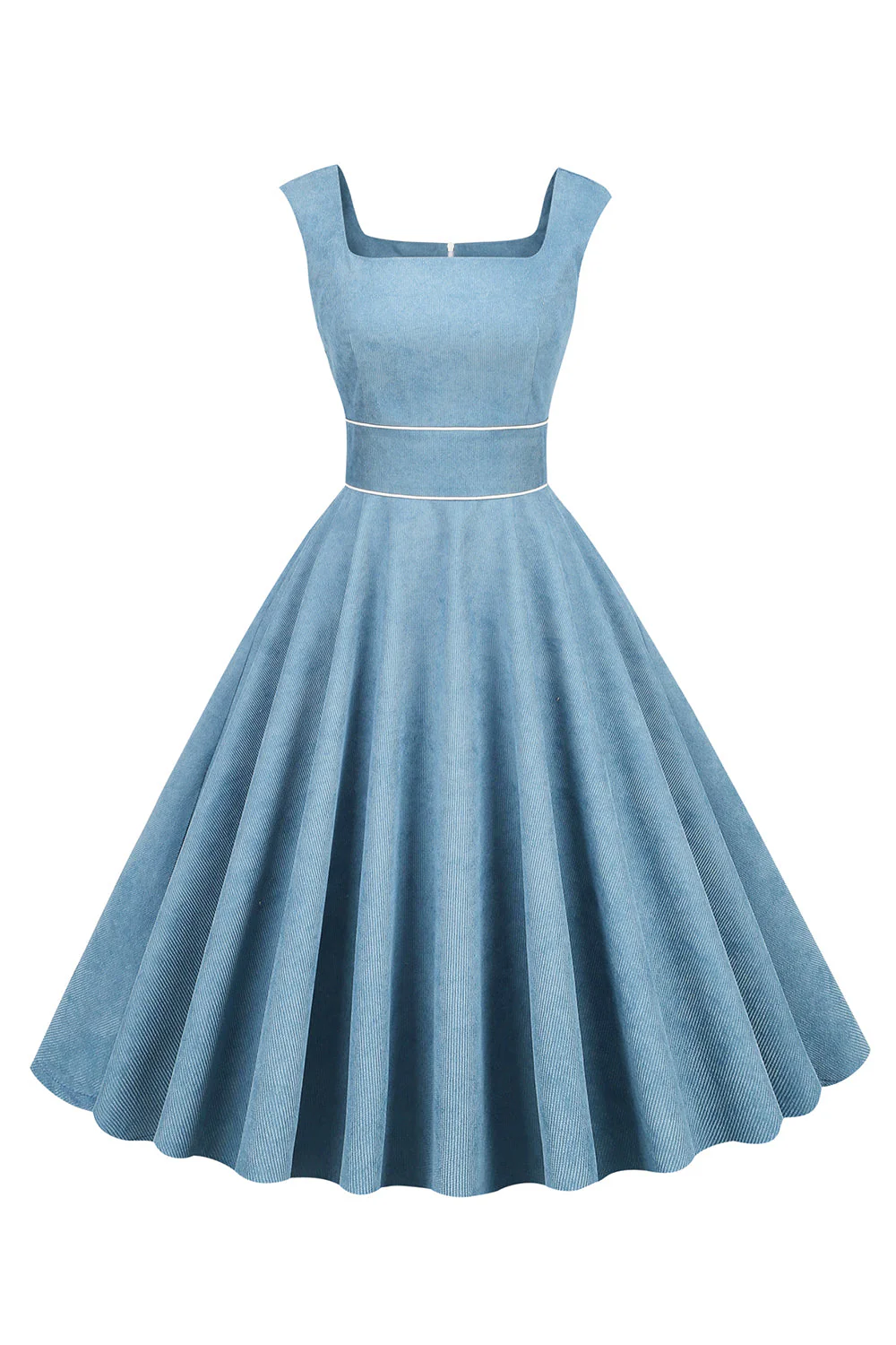 Yellow Square Neck 1950s Dress - Image 5
