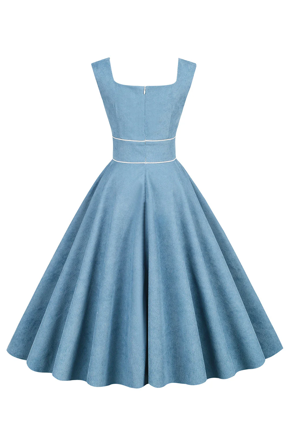 Yellow Square Neck 1950s Dress - Image 6
