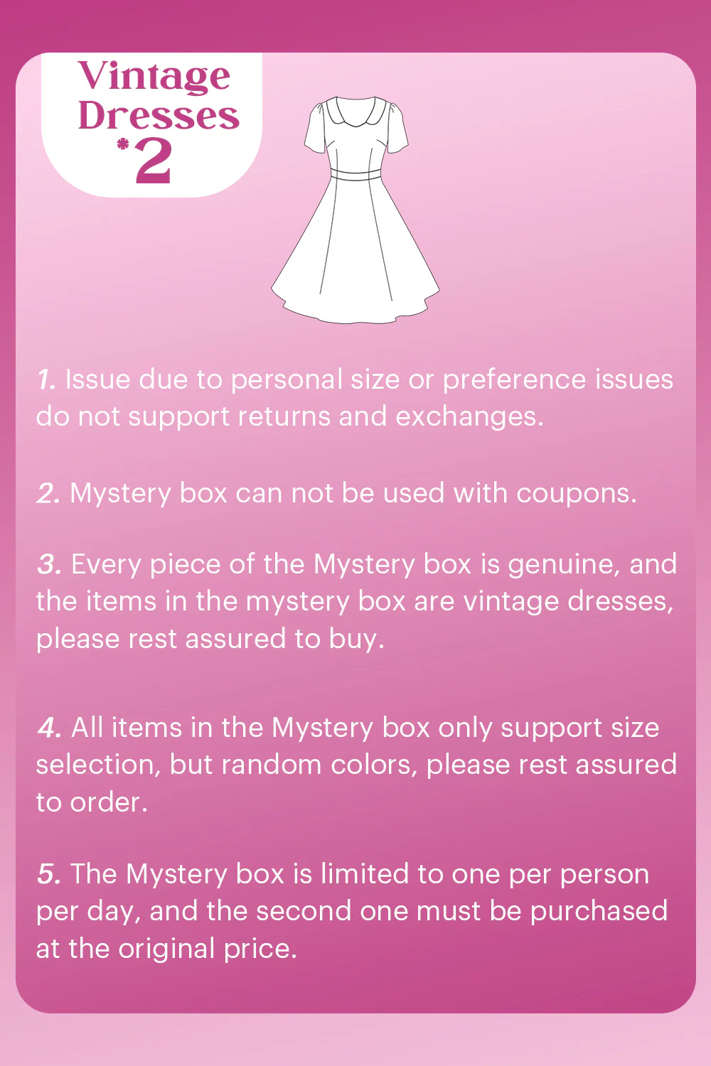 ZAPAKA MYSTERY BOX of 2Pc Vintage Dresses - Image 2